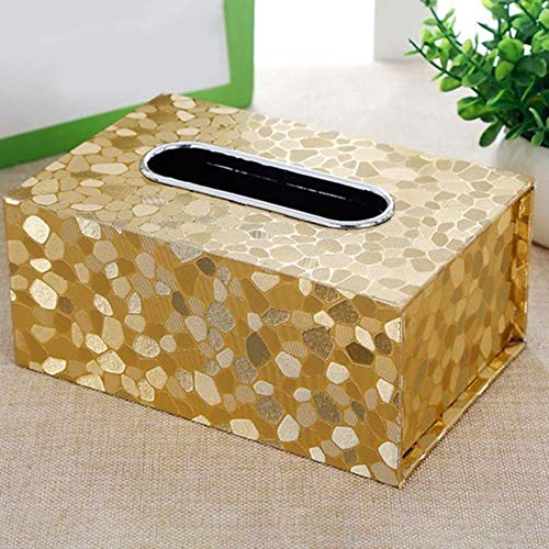 Llxxx Caja de pañuelos-Porta servilletas Caja de pañuelos Practica casa, Piedra Dorada