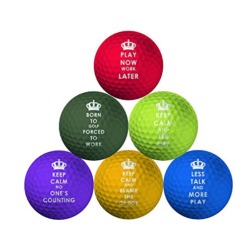 LONGRIDGE Keep 6 Calm de - Bolas de Golf estándar, Color Multicolor