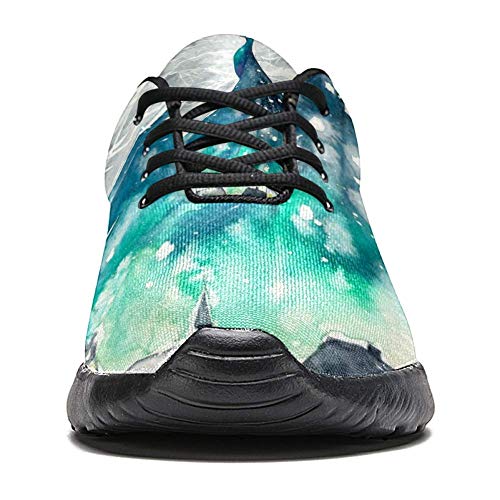 LORVIES Pavo como cielo nocturno en la ciudad, Zapatillas de Deporte para Hombres Casuales, (multicolor), 44.5 EU