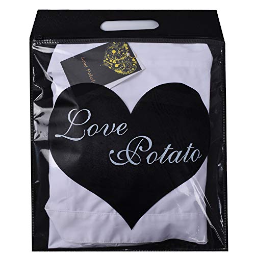 Love Potato Cute Blanco Retro Cocina Restaurante Mujeres Delantales para Las Mujeres Las niñas Camarera Delantal para Regalo