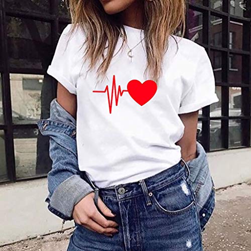 Luckycat Camisetas Para Mujer Patrón Impreso Crop Top Chica Joven Casual De Moda Media Cintura Top Corto Blusas De Señora T-Shirt