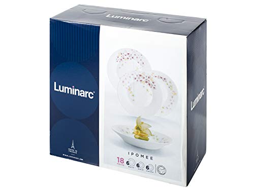 Luminarc Ipomee Vajilla de 18 Piezas, Multicolor, 30 cm