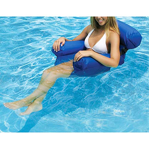 LUOEM Silla Flotante con Asiento en U Silla de Natación Inflable Tumbona de Piscina (Sin Tabla de Espuma)