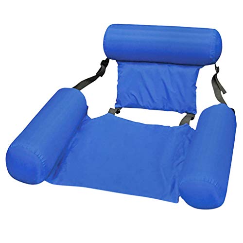 LUOEM Silla Flotante con Asiento en U Silla de Natación Inflable Tumbona de Piscina (Sin Tabla de Espuma)