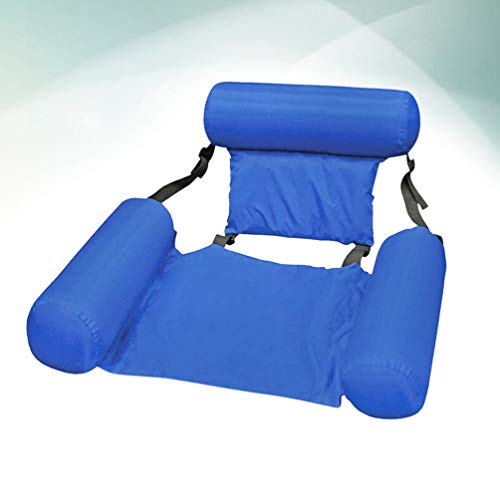 LUOEM Silla Flotante con Asiento en U Silla de Natación Inflable Tumbona de Piscina (Sin Tabla de Espuma)