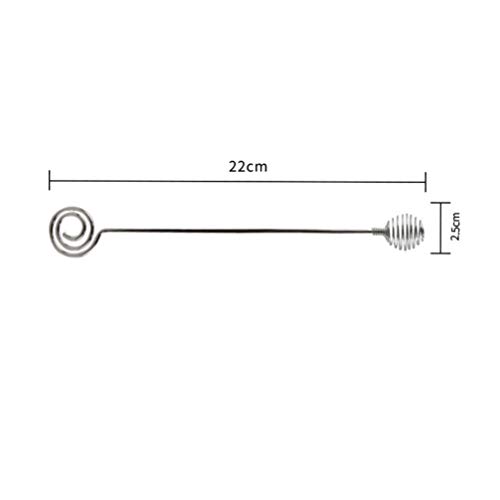 Lurrose 2 Piezas de Acero Inoxidable Swizzle Sticks agitador de Mezcla con Mango Largo agitador Mezclador portátil para café Bebida cóctel Bebida Caliente salón Suministros para Fiestas