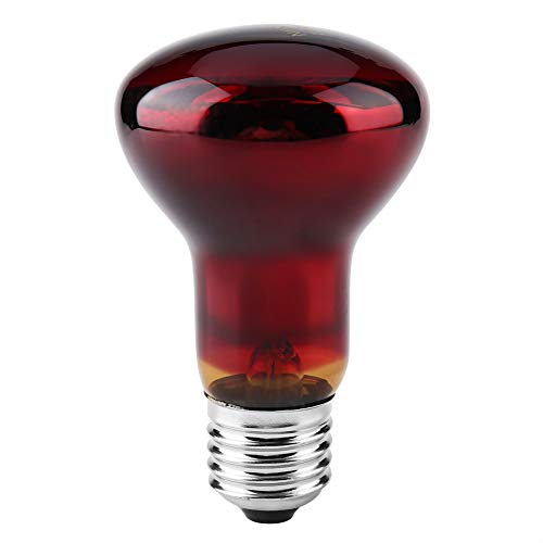 Luz de Calentamiento de Reptil UVA Luz de Calor Infrarrojo Calentamiento de Luz Bombilla Roja para Lagarto Tortuga Araña Serpiente Camaleón 220-230V(50W)