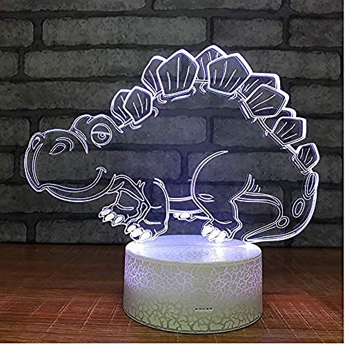 Luz de la noche Mercado Luz de noche Dinosaurio Juguete para niños Puesto de productos básicos Cambio de color Luz de noche Luz LED 3D USB