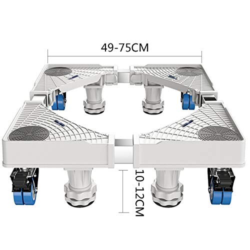 LWH Base para Lavadora(Longitud:49-75 CM,Altura:10-12 CM) Base De Electrodomésticos,Soporte del Aire Acondicionado del Refrigerador