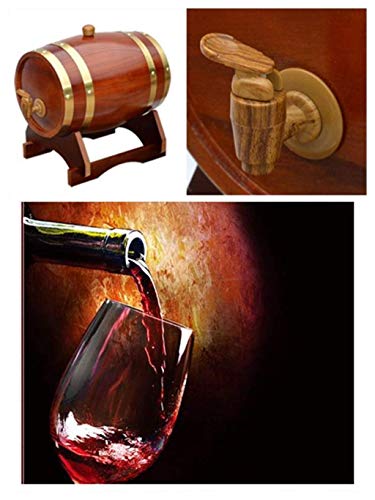 LXLH Almacenamiento Multifuncional Cubos de Roble Cubos de Roble de 5L Cubo de Madera Cubo de Vino de Madera Especial Dispensador Adecuado para Hacer o almacenar Vino Blanco Cerveza Brandy Whisky