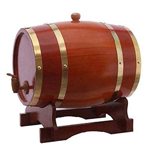 LXLH Almacenamiento Multifuncional Cubos de Roble Cubos de Roble de 5L Cubo de Madera Cubo de Vino de Madera Especial Dispensador Adecuado para Hacer o almacenar Vino Blanco Cerveza Brandy Whisky