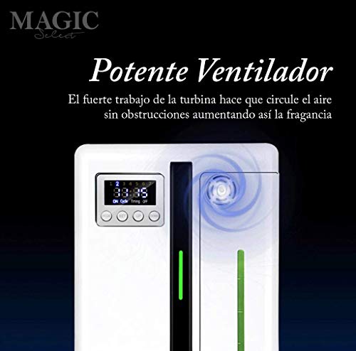 MAGIC SELECT Difusor eléctrico de aceites esenciales Ambientador profesional Marketing olfativo Aromaterapia Difusor de fragancias eléctrico Aromaterapia Ambientador hogar Ambientador tienda