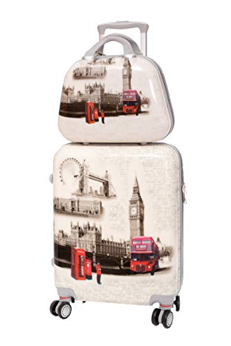 Maleta Cabina con Neceser London, Maleta 55x40x20 cm y Neceser 33x26x13 cm