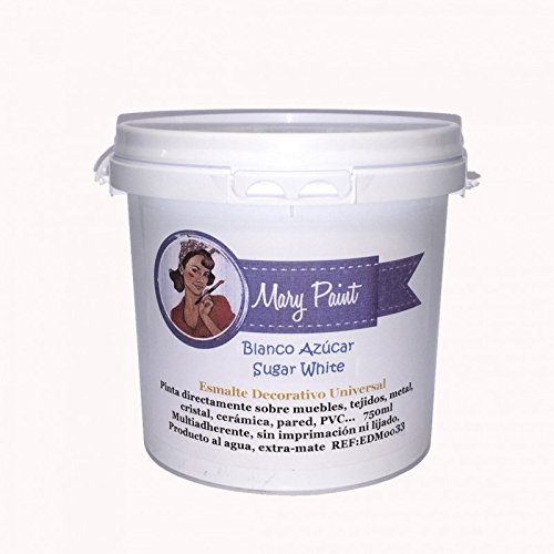 Mary Paint | Pintura para muebles efecto Chalk Paint, Blanco Azúcar - 750ml