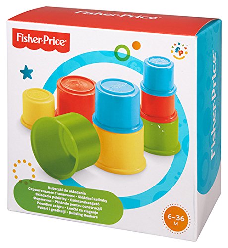 Mattel 75601-0 Fisher-Price - Cubos de construcción, moldes para arena con diseño de animales (a partir de 18 meses)