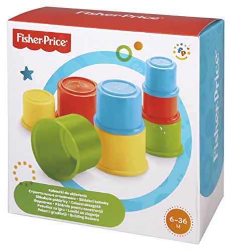 Mattel 75601-0 Fisher-Price - Cubos de construcción, moldes para arena con diseño de animales (a partir de 18 meses)