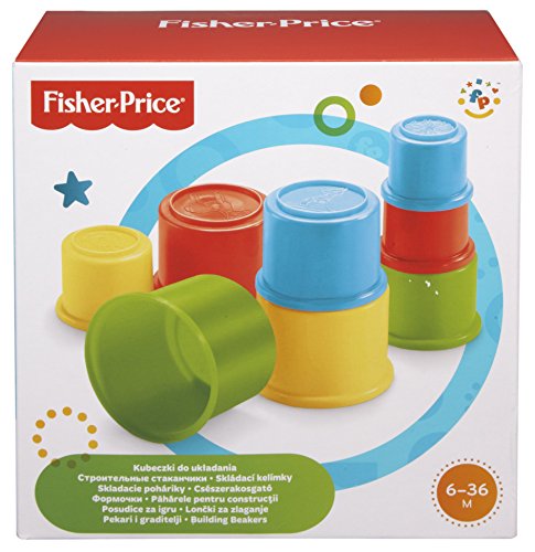 Mattel 75601-0 Fisher-Price - Cubos de construcción, moldes para arena con diseño de animales (a partir de 18 meses)