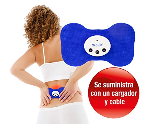 Med-Fit Mini TENS estimulador muscular. Recargable y inalámbrico -Trata el dolor de la espalda, ciática, cuello, rodilla, artritis y dolor muscular, ideal para los músculos doloridos y estresados