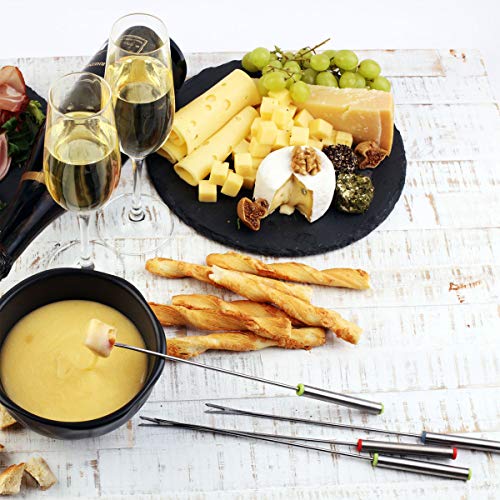 mengger Tenedores De Fondue Acero Inoxidable Mango Resistente a Calor 18 Piezas 9,4 Pulgadas Tenedores para Fondue de Queso Frutas Chocolate Malvaviscos Carne Asado Horquillas