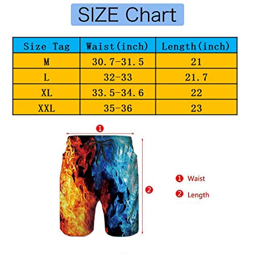 Men's Beach Pants Autumn Tree with Aged Old Bike and Fall Tree Quick Dry Casual Athletic Water Pants，Breathable Quick-Drying Swim Trunks Beach Shorts Board Shorts M