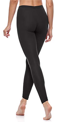 Merry Style Lote de 2 Leggins Largos Mallas Deportivas Mujer MS10-198 (Negro/Azul Marino, M)