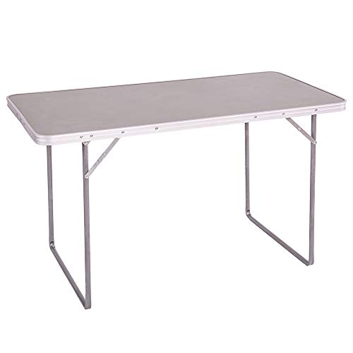 Mesa de Camping Plegable de Acero Gris de 70x60x120 cm - LOLAhome