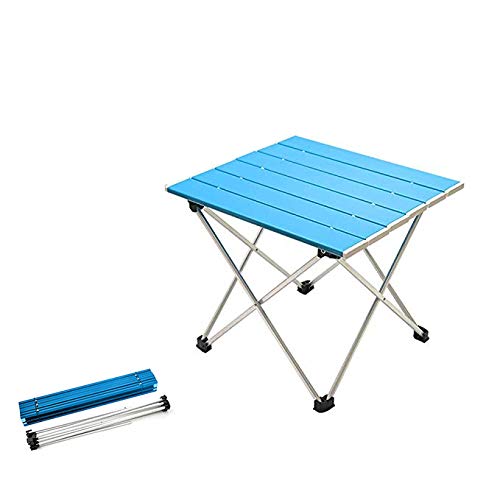 Mesa de camping plegable de aluminio, sobremesa enrollable ultraligera Viene con una bolsa de transporte, duradera y estable Solicite picnic, camping, senderismo, viajes, pesca, playa, barbacoa, etc.