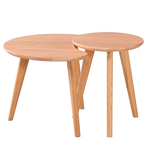 Mesa de té Juego de 2 mesas de Lado Fin Mesa de Centro de anidamiento Tabla móviles Chiringuito Tabla for el Dormitorio Balcón Casa y Oficina Sala de Estar la decoración del hogar