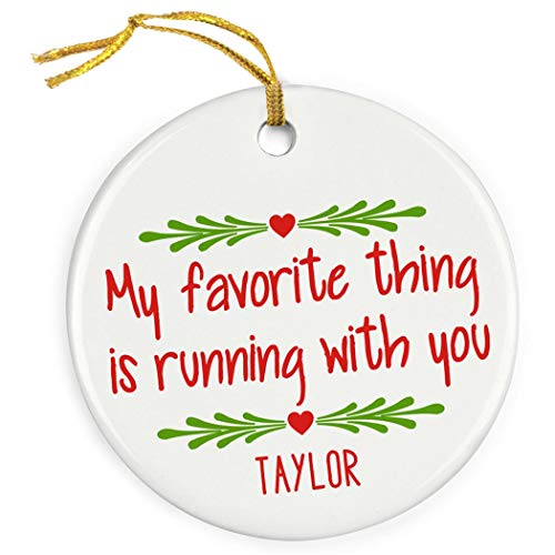 Mesllings Figura de Porcelana Personalizada para Correr My Favorite Thing is Running with You