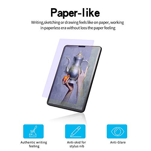 Mikonca Protector de Pantalla como Papel Compatible con iPad Pro 10.5" Película de Pantalla, Anti-Deslumbrante, Anti-Huellas, Anti-Deslizante, Anti-arañazos, para Dibujar y Escribir