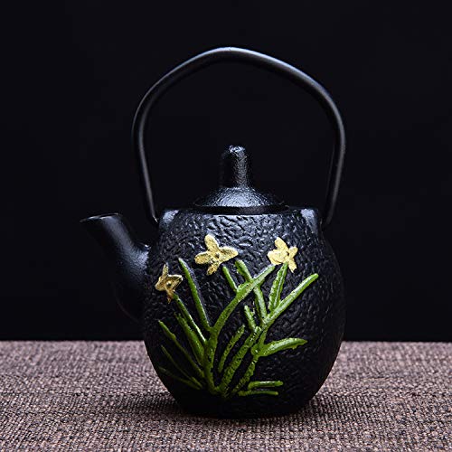 Mini juego de té de hierro Pot Artes de China Tetera de porcelana antiguas de la arcilla para la decoración de la tetera, G