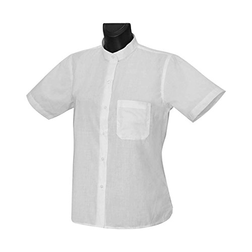 MISEMIYA - Camisa Cuello Mao Uniforme Camarera Mujer MESERO DEPENDIENTA Barman COCTELERA PROMOTRORAS Blusa - Ref.8271B - XX-Large, Blanco