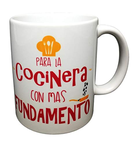 MISORPRESA Taza Frase para LA COCINERA con MAS FUNDAMENTO Regalo para COCINERA COCINILLAS.Taza Original