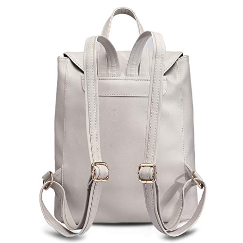 Miss Lulu Mochila Mujer Bolso Bandolera Daypack Casual Elegante Moda Cuero PU