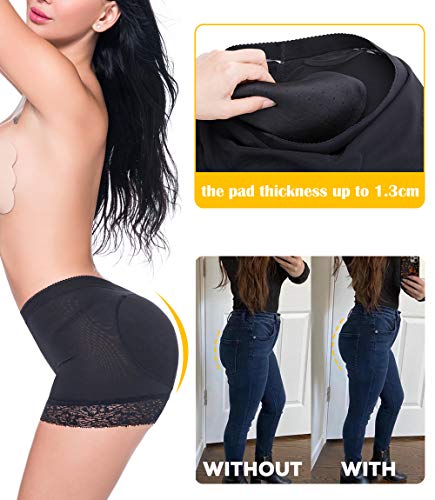 MISS MOLY Mujer Bragas Braguitas Relleno Embellecer Cadera Lencería Pantalones de Seguridad Control Panties Shapewear Enhancer Hip Booty