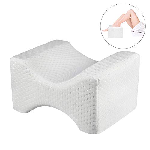 Mlec tech Almohada para Piernas Almohadilla de Espuma de Memoria Almohada con Funda Extraíble y Lavable para Rodilla contra Dolor de Ciática, Espalda, Pierna, Cadera, Embarazo y Calambres Laterales