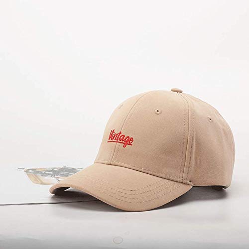 mlpnko Gorra de béisbol Bordada con Letra Gorra de Visera de protección Solar de Viaje de Color Caqui Ajustable