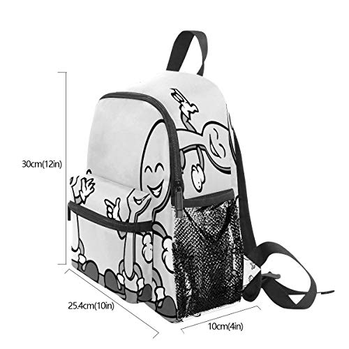 Mochila para niños preescolar, bolsa de escuela, para niños y niñas, ligera, para 1 a 6 años, mochila perfecta para niños pequeños a guardería cuchara y tenedor, dibujos animados