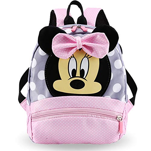 Mochilas Escolares - WENTS Material Escolar para Niñas Mochila Infantil con Minnie Mouse en Diseño 3D Mochila Rosa de Gran Capacidad Regalos Originales para Niñas