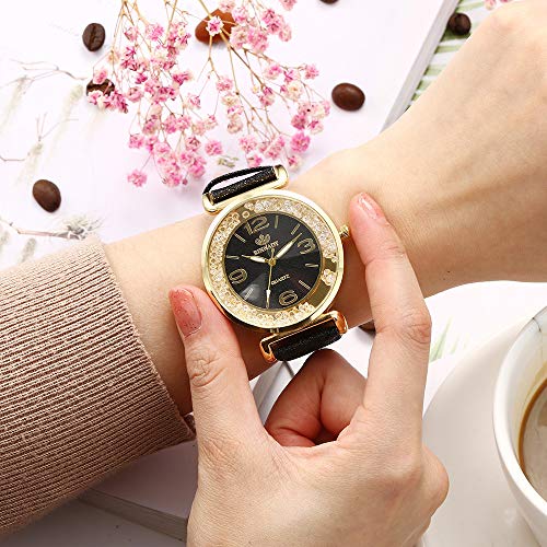 Moda Reloj de Cuarzo Reloj de Cuarzo Reloj Digital de Moda Arenas movedizas Genuino Reloj mecanico,Black - Deportivos Reloj Mujer Cuarzo Tipo Cocina Ore Relojes