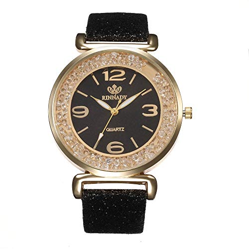 Moda Reloj de Cuarzo Reloj de Cuarzo Reloj Digital de Moda Arenas movedizas Genuino Reloj mecanico,Black - Deportivos Reloj Mujer Cuarzo Tipo Cocina Ore Relojes