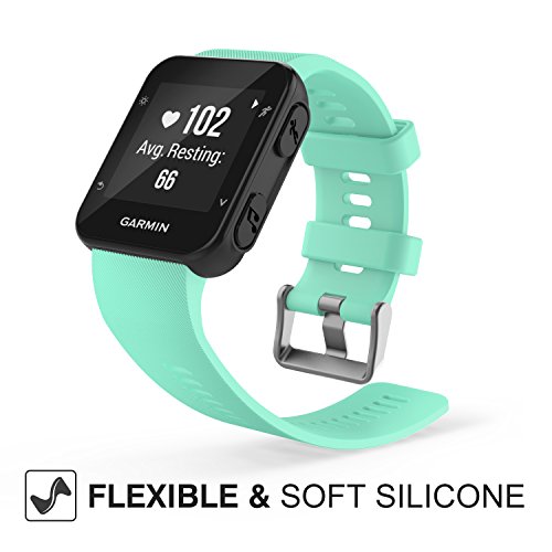 MoKo Correa para Garmin Forerunner 35, Suave Silicona de Reloj Correa, Menta Verde