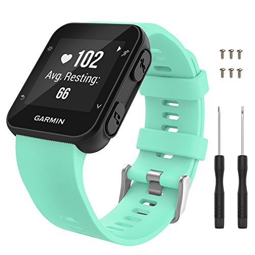 MoKo Correa para Garmin Forerunner 35, Suave Silicona de Reloj Correa, Menta Verde