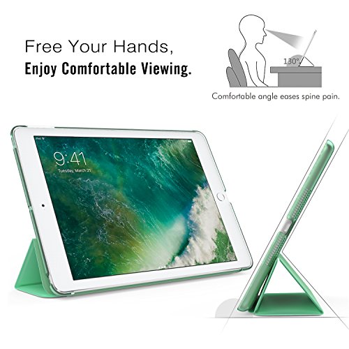 MoKo Funda para Nuevo iPad 9.7 Pulgada 2017 - Ultra Slim Función de Soporte Protectora Plegable Smart Cover - Menta Verde (Auto Sueño/Estela)