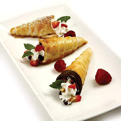 Moldes de Acero Inoxidable de Cannoli para Panqueques, FantasyDay Juego de 20 Moldes de Croissant para Hornear Tubos para Croissant Shell Cream Roll - Utensilios de Repostería para Manga Pastelera