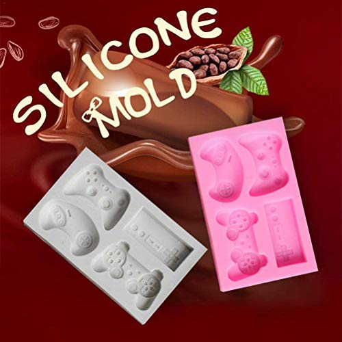 Moldes de caramelo, molde de silicona para controlador de juegos Molde de mini controlador de juegos Molde de controlador de videojuegos de silicona Molde de fondant para dulces, chocolate, pasteles