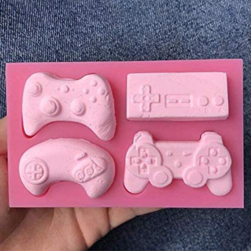 Moldes de caramelo, molde de silicona para controlador de juegos Molde de mini controlador de juegos Molde de controlador de videojuegos de silicona Molde de fondant para dulces, chocolate, pasteles