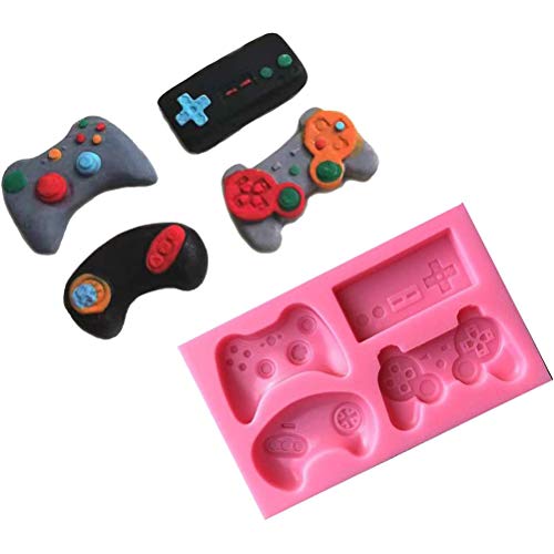 Moldes de caramelo, molde de silicona para controlador de juegos Molde de mini controlador de juegos Molde de controlador de videojuegos de silicona Molde de fondant para dulces, chocolate, pasteles