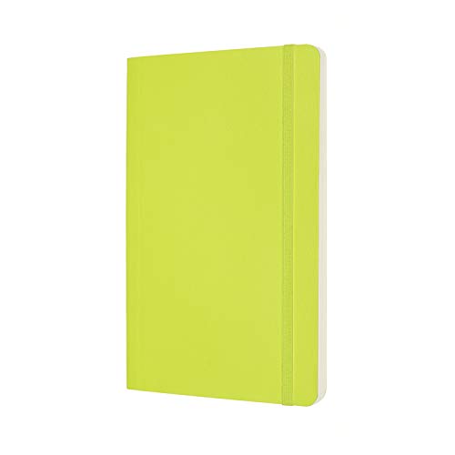 Moleskine - Cuaderno Clásico con Hojas en Blanco, Tapa Blanda y Cierre con Goma Elástica, Tamaño Grande 13 x 21 cm, Color Verde Limón, 240 páginas