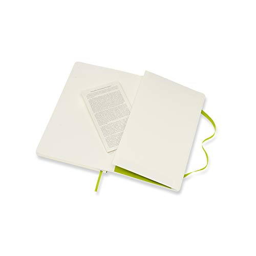 Moleskine - Cuaderno Clásico con Hojas en Blanco, Tapa Blanda y Cierre con Goma Elástica, Tamaño Grande 13 x 21 cm, Color Verde Limón, 240 páginas